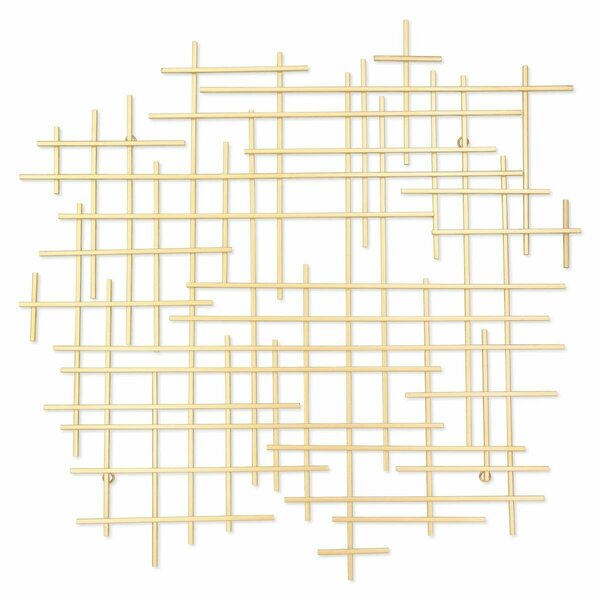 H2H Iquara Abstract Metal Wall Art Gold - Small H22846407